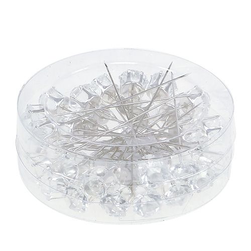 Floristik24 Diamantnål sølv Ø10mm L6cm 36stk