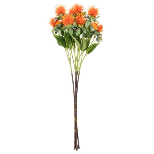 Kunstig oransje saflor som kunstig blomst til vaser og dekorasjon, 55 cm, 4 stk. | Floristik24.no