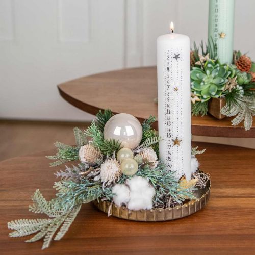 Floristik24 Tistelgren kunstig iset dekorativ gren vinter 55cm 3stk