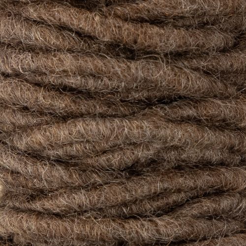 gjenstander Brun ullsnor, 55 m dekorativ snor for blomsterdekorasjon og håndverk
