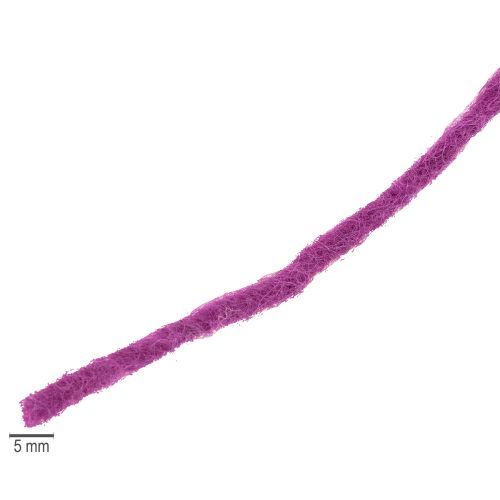 gjenstander Lilla ullsnor, 55 m, dekorativ hyssing til blomsterdekorasjon og håndverk