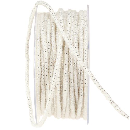 gjenstander Veketråd Glamour Hvit/Sølv med ståltråd 33m