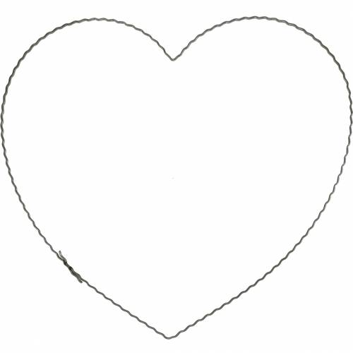 gjenstander Wire heart 30cm wave ring for veggkrans krans ring hjerte 10stk