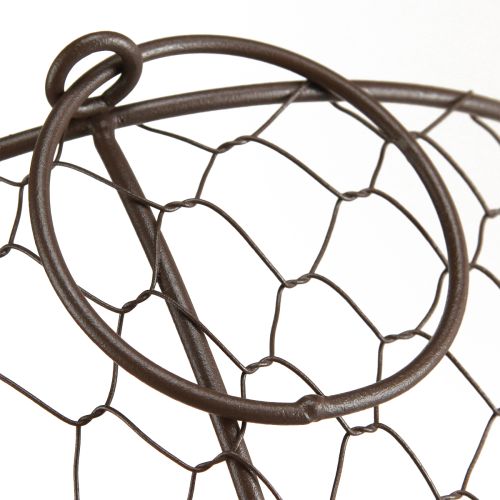 gjenstander Trådkurvskål med håndtak Brun Ø35/30/25 cm Sett med 3 stk