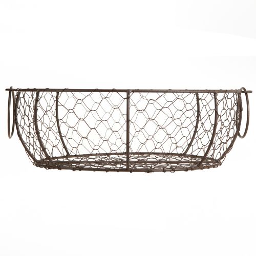 gjenstander Trådkurvskål med håndtak Brun Ø35/30/25 cm Sett med 3 stk