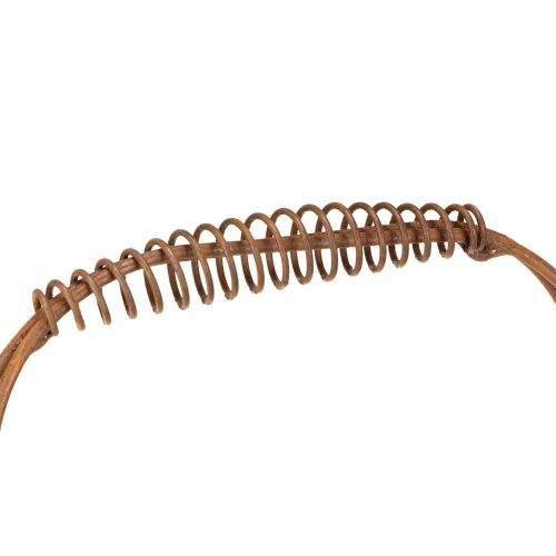 gjenstander Oval trådkurv med håndtak, hagedekorasjon, rustfinish, 30/25 cm, sett med 2