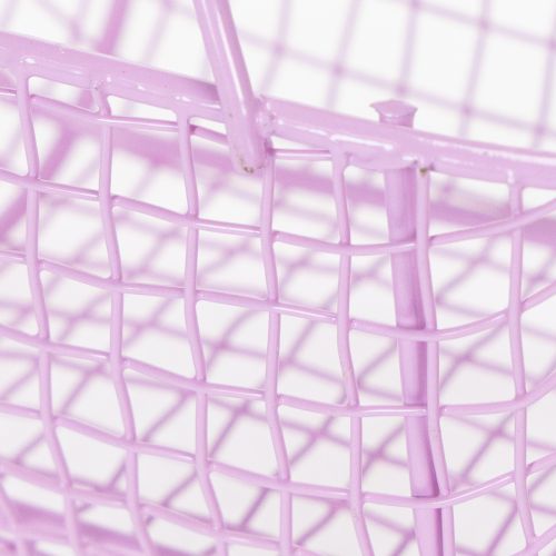 gjenstander Trådkurv med trehåndtak, ideell for moderne livsstil og stilig dekorasjon, 17 cm, 6 deler