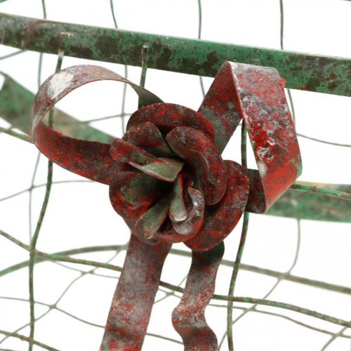 Floristik24 Håndtakspose, metallkurv, wire planter, planterkurv L28,5cm H33cm