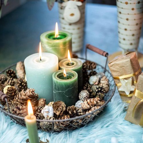 Floristik24 Trådkurv rund med håndtak kurv gråbrun Ø32/36/40cm sett med 3 stk.