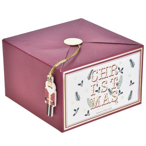 Floristik24 Tre-veke lys juleduftlys i glass kanelnellik Ø13cm