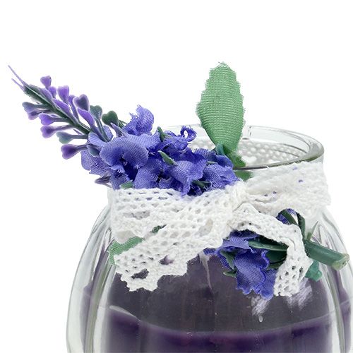 Floristik24 Duftlys lavendel i et glass Ø7cm H7cm 2stk