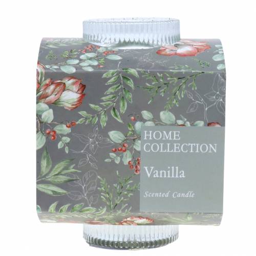 Floristik24 Duftlys i glass vaniljegrå Ø8cm H10,5cm