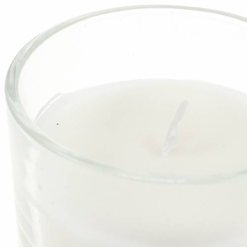 gjenstander Duftlys i glass vaniljehvit Ø8cm H10,5cm