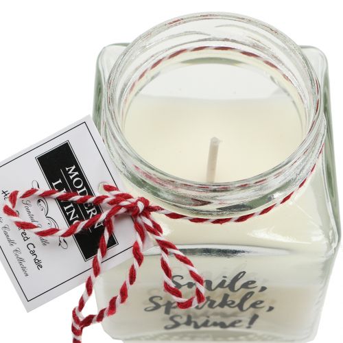 Floristik24 Duftende voks i et glass Smile, Sparkle, Shine!