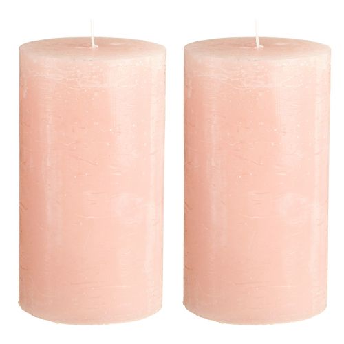 gjenstander Rosa kuppellys 85 × 150 mm, ensfargede, sett med 2, ideelle for dekorasjon og romantikk