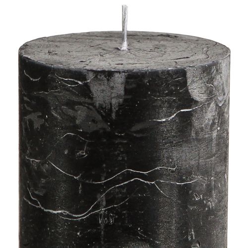 gjenstander Svarte kuppellys, ensfargede, 70 × 120 mm, sett med 4 - Rustikke dekorative lys for stilig borddekorasjon og atmosfære