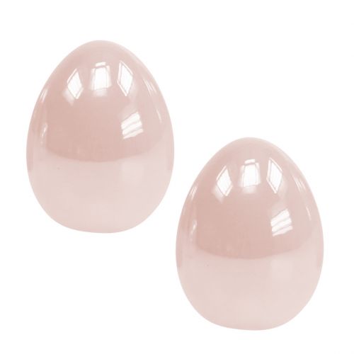Floristik24 Egg 8,5 cm rosa stående 4 stk