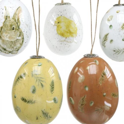 Floristik24 Påskeegg til å henge opp retroplast assortert 4/4,5/5cm 12 stk