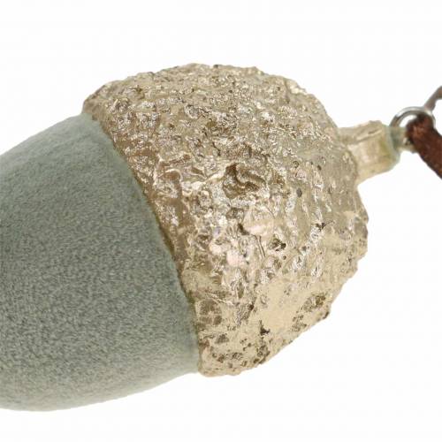Floristik24 Juletredekorasjoner eikenøtt grønt, gull 4 × 6cm 6stk