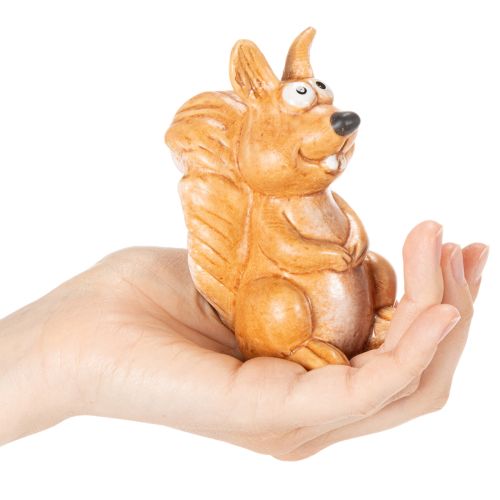 Sittende ekornfigur til høstdekorasjon, 10 cm | Floristik24.no