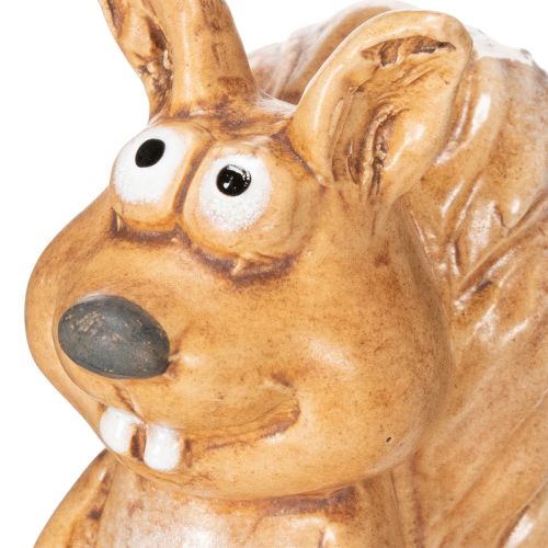 Sittende ekornfigur til høstdekorasjon, 10 cm | Floristik24.no