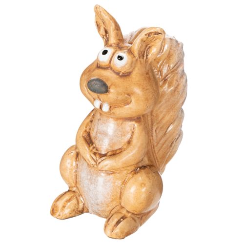 Sittende ekornfigur til høstdekorasjon, 10 cm | Floristik24.no