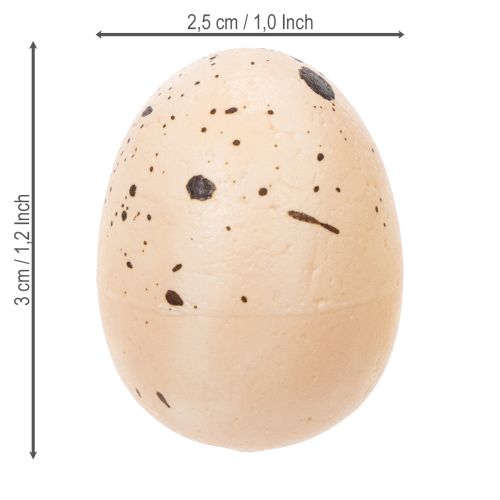 gjenstander Dekorative påskeegg med spettet overflate til vårdekorasjoner, 3 cm, 24 stk.