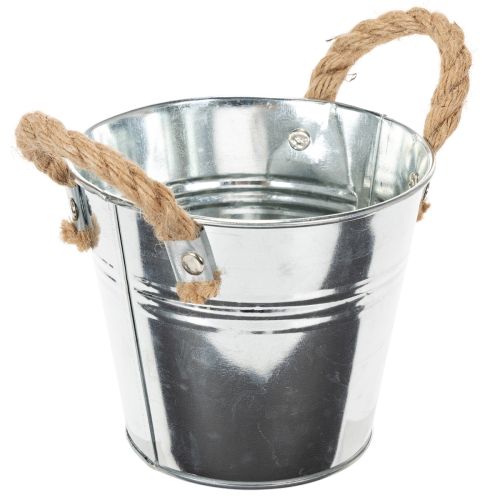 Bøtte med tauhåndtak Ø14 cm H12 cm | Floristik24.no