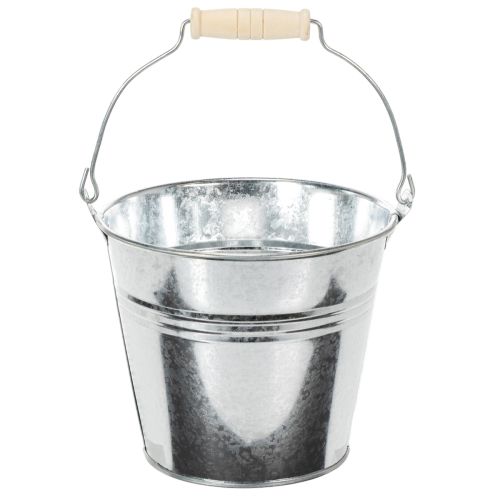 Bøtte Ø14cm H12cm 6 stk. sink, blank kjøpe | Floristik24.no