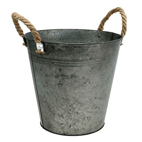 Floristik24 Bøtte antikk Ø25cm H24cm 2stk