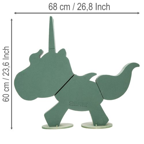 gjenstander Blomsterskum enhjørning 68 cm x 60 cm