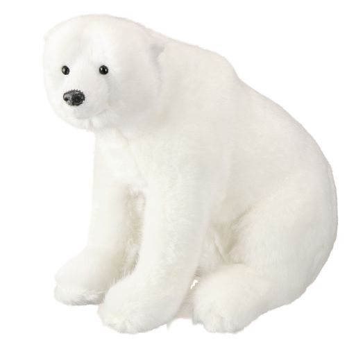 Dekorative isbjørnfigurer stående og sittende hvite 16/20 cm 3 stk | Floristik24.no