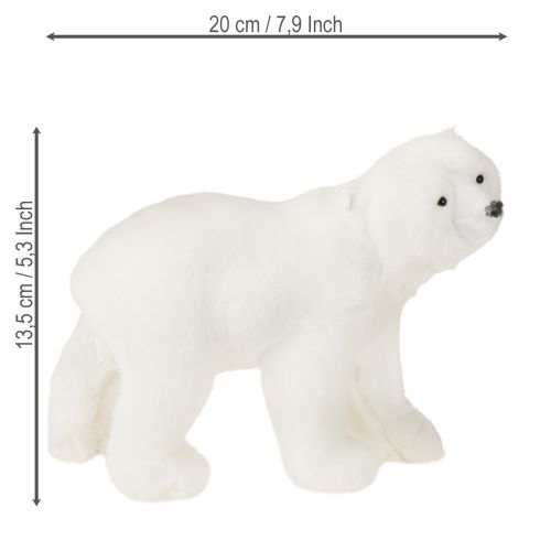 Dekorative isbjørnfigurer stående og sittende hvite 16/20 cm 3 stk | Floristik24.no
