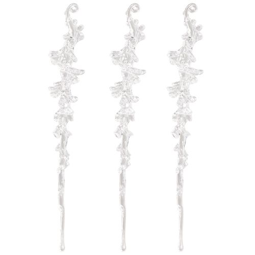 gjenstander Vinterdekor istappynt oppheng klar 25cm 3 stk