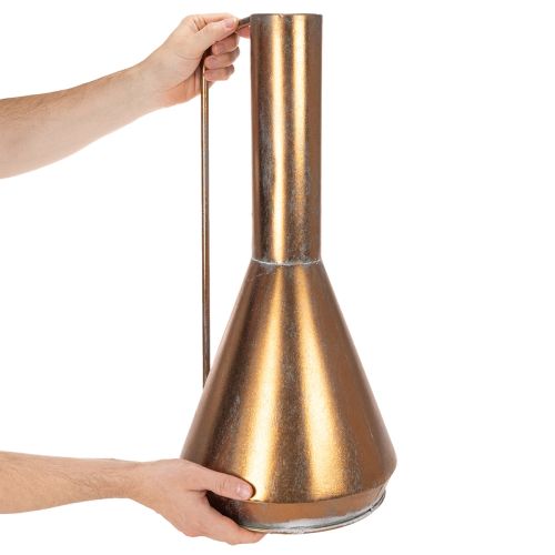 Elegant gulvvase, vintage-stil, orientalsk, dekorativ mugge i kobberfarget metall, Ø27 cm H58 cm | Floristik24.no