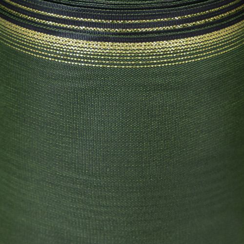 gjenstander Elegant moiré-kransbånd, 175 mm, mørkegrønt med perlekant og taftvev for festlige anledninger