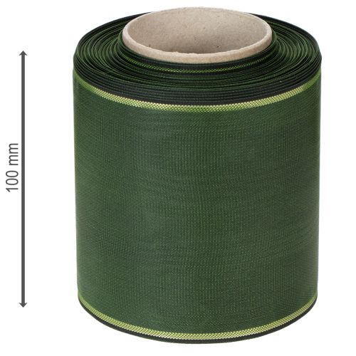 gjenstander Elegant moirégrønt kransbånd med gullkant, 100 mm x 25 m, til begravelsesblomster og dekorasjon