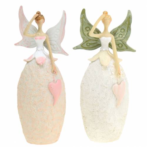 Floristik24 Deko figur alv hvit 12cm 2stk