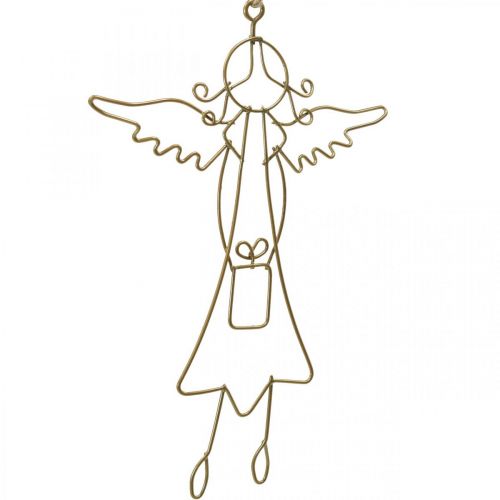 Floristik24 Engelanheng juleengletrådfigurer gull 15cm 6stk