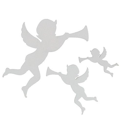 Floristik24 Engelmiks hvit 3,5cm - 8,5cm 54stk