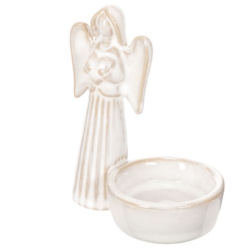 Engleskåldekorasjon med liten figur og rund telysholder 10 cm 3 stk | Floristik24.no