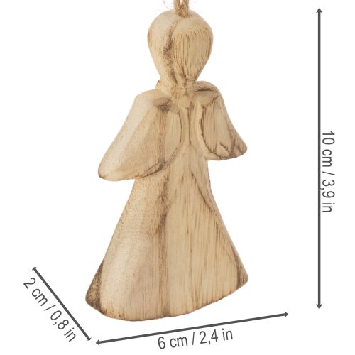 Englefigur til å henge på juletreet, 10 cm, 12 deler | Floristik24.no