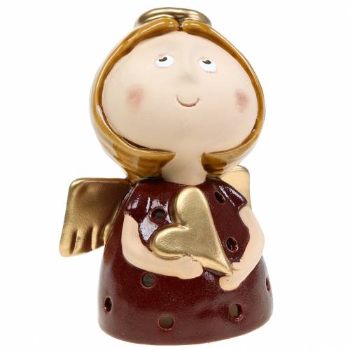 Floristik24 Lanterne engle keramikk med hjerte H17cm