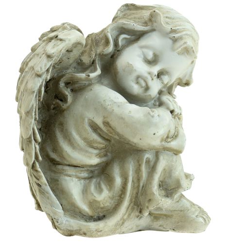 Floristik24 Angel for the Grave Cream Grave Angel Sovende Engel 6×5,5×8cm