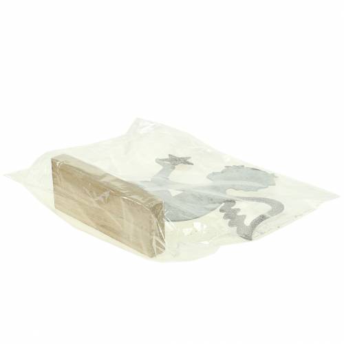 Floristik24 Englesølvglitter 18cm x 17,5cm