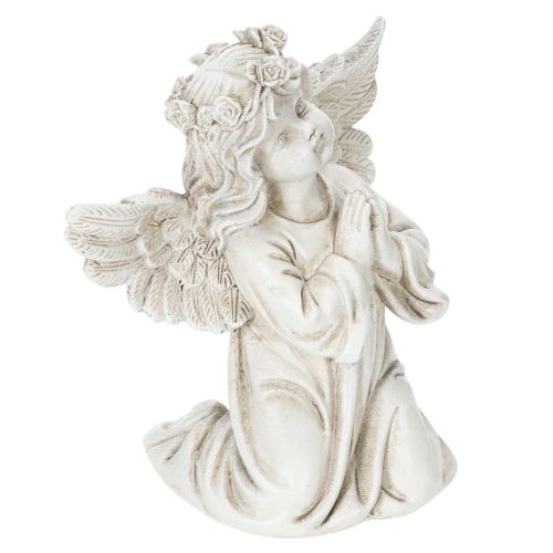 Englefigur som ber, gravdekorasjon, sittende, 13 cm, 2 stk.