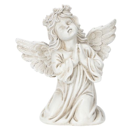 Englefigur som ber, gravdekorasjon, sittende, 13 cm, 2 stk. | Floristik24.no