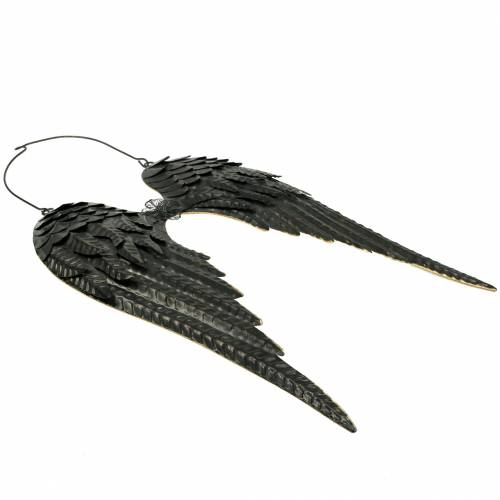 Floristik24 Veggdekorasjon englevinger svart 34cm x 47,5cm