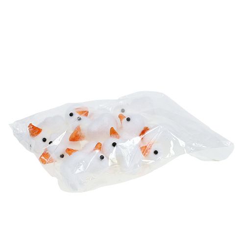 Floristik24 Duck mini strømmet 4cm hvit 12stk