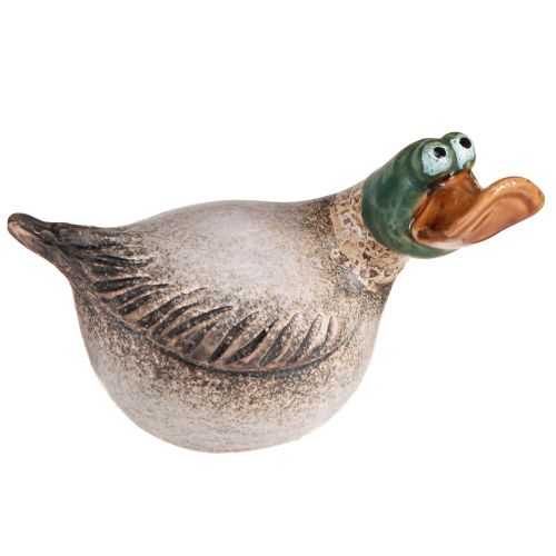 Floristik24 Ducks dekorative keramiske spring drake brun grønn L15cm 2 stk